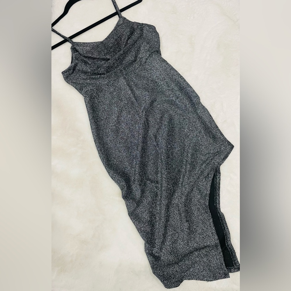Sparkling black and Silver Sleeveless Dress